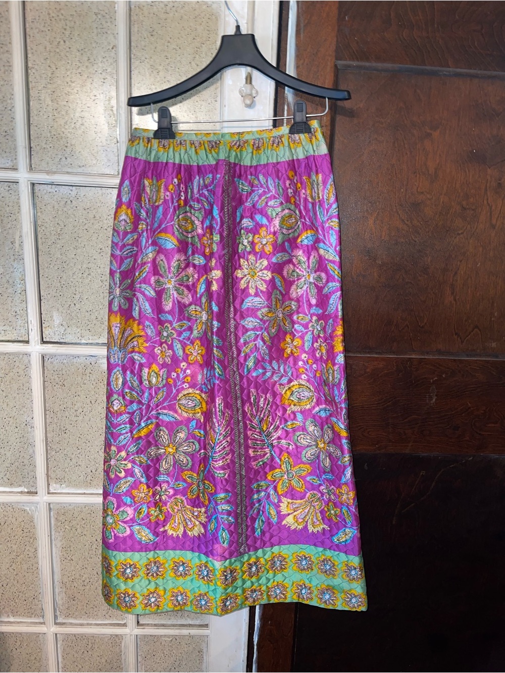 Vintage new issues Vibrant Multicolor Floral Maxi Skirt